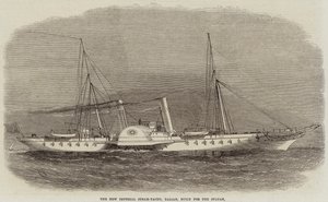 Il nuovo yacht a vapore imperiale, Taliah, costruito per il Sultano da Edwin Weedon